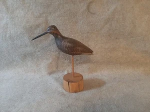 Señuelo de madera tallada para aves acuáticas arte popular gaitero? firmado Willlett - Imagen 1 de 15