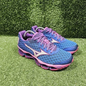 Mizuno Wave Prophecy 4 Blue Pink Athletic Running Sneakers Womens Size 7 - Picture 1 of 9
