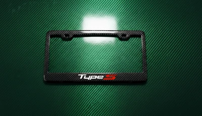 Marco de matrícula tipo S deportivo estilo carreras 3K 100 % fibra de carbono TLX, MDX, ILX Foto 1 de 3