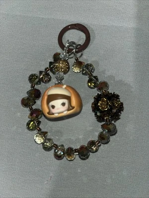 Auténtico Pop Mart Molly Glit Marrón Naranja Teléfono Celular Correa/Bolso Dije/Llavero Foto 1 de 4