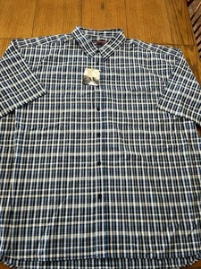 Vintage Southpole Shirt Mens 4XL Blue Plaid Short Sleeve Button Up (0343-x) - Picture 1 of 7