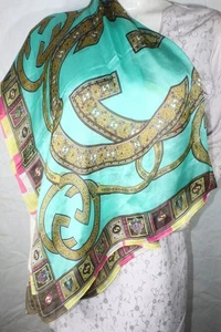 Authentic Gucci Wrap 100% Silk Stole Shawl Used - Picture 1 of 12