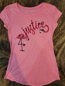 Girls Justice Flamingo Top Size 10 - Picture 1 of 4