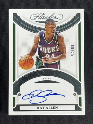 2020-21 Panini Flawless Ray Allen #EXS-RAY Excellence Signatures Auto Bucks /25 - image 1 of 2
