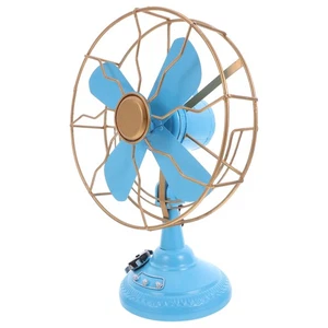 Ventilador Eléctrico Retro Modelo Oficina Cafetería Adorno Forma Decoración - Imagen 1 de 12