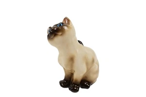 FIGURA DE GATO SIAMÉS DE PORCELANA VINTAGE McCAMERON & SON 7" CON PEGATINA - Imagen 1 de 7
