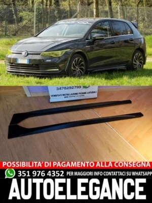 1079 MINIGONNE LATERALI ADATTE PER VW GOLF 8 VIII LOOK R DESIGN SPORTIVO GREZZO - Immagine 1 di 4
