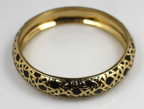 Bracciale Kate Spade Bracciale Ceswick Cesto Tessuto Tono Oro Smalto Nero