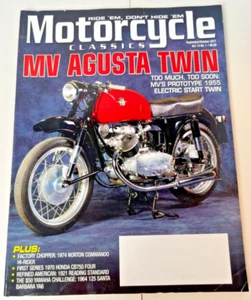 2017 Motorcycle Classics Magazine, MV Augusta Twin 1955, 1970 Honda, 1974 Norton - Picture 1 of 2