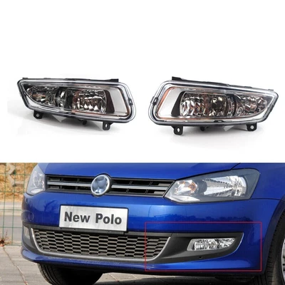 Pair Car Fog Light Lamp For VW Volkswagen Polo 11-13 MK8 Pair 12 Good - Image 1 of 4