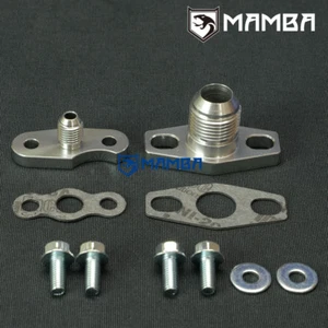 MAMBA ~07 VOLVO V60R V70R K24 4AN turbo alimentación de aceite y adaptador de brida de retorno 10AN - Imagen 1 de 4