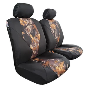 2pcs Front Camo w/t Black Outback Canvas Car Seat Covers For Toyota Hilux SR SR5 - Picture 1 of 1