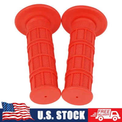 Universal 7/8 and 1"  Soft Rubber Hand Grips Red for Honda MX Pit Dirt Bike Foto 1 de 4
