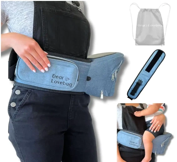 Portabebés y Niño Pequeño con Asiento de Cadera y Hebilla de Seguridad, Ajustable 8-40lbs Foto 1 de 4
