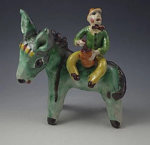 ICS DOLKER GAMBONE VIETRI BURRO CERÁMICA CON JINETE FIGURA - RARO #3 DE COLECCIÓN - Imagen 1 de 10