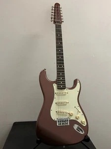 2003-2004 Fender Japan Stratocaster XII 12-String Electric Guitar Burgundy Mist - Picture 1 of 17