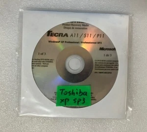 ~ New Toshiba TECRA A11 / S11 / P11 Recovery Media Windows XP Pro SP3 (No Key) - Picture 1 of 2