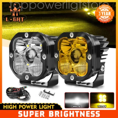 Colight Laser 3"inch Led Work Light Ditch Pods Amber White Fog Driving Head Lamp - Image 1 of 4