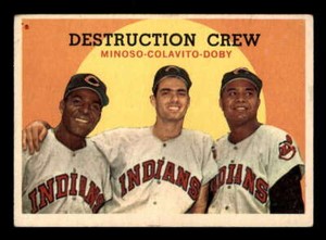 1959 Topps #166 Minnie Minoso/Rocky Colavito/Larry Doby Destruction Crew VG (3)