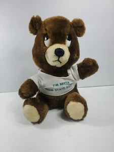 Vintage 1976 Dakin "Im Betta From State Savings" Brown Teddy Bear Stuffed Animal - Imagen 1 de 13