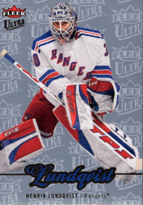 2007-08 Fleer Ultra Henrik Lundqvist Ice Medallion /100