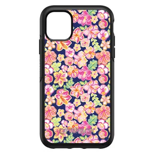 OtterBox Symmetry für Apple iPhone (Modell auswählen) Preppy Pink Grün Navy Blumen - Bild 1 von 20