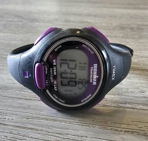 Timex Ironman Triathlon Indiglo Digital Day Date Alarm Timer 10 Lap Black Watch - Picture 1 of 5