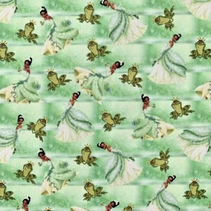 OFFCUT DISNEY PRINCESS AND THE FROG TIANA CHARACTER POLYCOTTON FABRIC - Picture 1 of 2