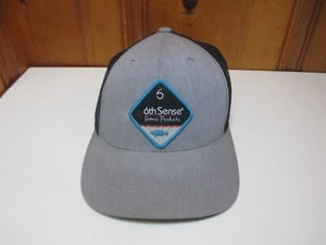 Gorra de béisbol 6th Sense Fishing adulto talla única gris con logotipo de lona malla negra NUEVA - Imagen 1 de 6