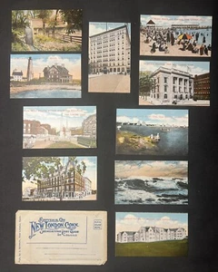 1910 Rare Miniature Postcards New London Conn Mohican Hotel Yacht Club Envelope - Picture 1 of 6