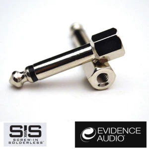 Evidence Audio SIS einschraubbarer lötloser Stecker – gerade, Nickel - Bild 1 von 2