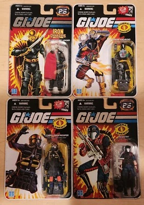 Bundle Deal GI Joe 25th Anniversary (x4) Cobra Destro BAT Viper Hasbro 2008 MOC - Image 1 of 4