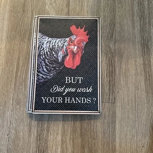 Licpact Funny Chicken Metal Tin Sign But Did You Wash Your Hands? - Picture 1 of 3