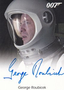 James Bond Full Bleed Autograph Card George Roubicek as Gemini 16 Astronaut