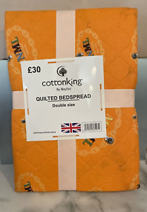 Cotton King Mayfair Quilted Bedspread Double Egyptian Cotton Machine Washable
