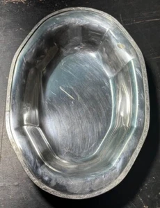 Rare VTG Victorian Silver Plate Tray Bowl 12” Long Under Handles UNMARKED - Picture 1 of 7