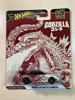 Hot Wheels Nissan Skyline GT-R (R34) Godzilla en Real Riders raro nuevo en tarjeta Foto 1 de 4