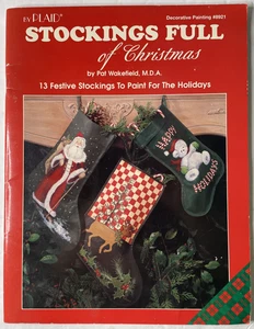 Medias llenas de Navidad por Pat Wakefield pintura decorativa #8921 libro - Imagen 1 de 2