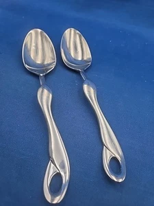 Juego de 2 cucharas soperas ovaladas de acero inoxidable Ricci RICCIOLO 7 5/8" - Imagen 1 de 5