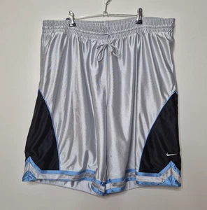 Pantalones Cortos De Colección Y2K Nike Baloncesto Reversibles 'Juega al Jugador' Para Hombre Talla 38" Plateados - Imagen 1 de 12