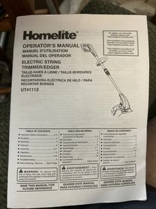 HOMELITE - UT41113 Operator’s Manual - Picture 1 of 2