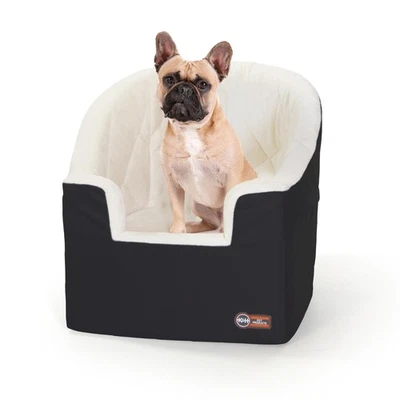 Bucket Booster Dog Car Seat for Small Dogs, Seat Belt Secured, 2 Safety Leash... - Image 1 of 4