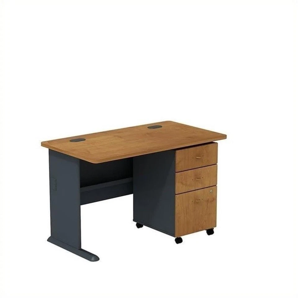 Scranton & Co 48" Desk and File Cabinet in Natural Cherry - Image 1 of 1