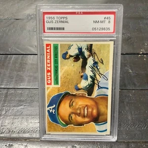 1956 Topps Gus Zernial #45 *Leichtathletik* PSA 8 NM-MT (graue Rückseite) - Bild 1 von 2
