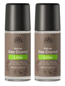 Urtekram Roll-On Deo Crystal Lime 50ml - Pack Of 2 - Picture 1 of 3