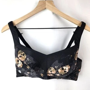 Torrid Active Women's Black Starry Skulls Bra Size 40C NWOT - Picture 1 of 7