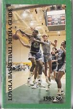 1985-86 LOYOLA (MD) GREYHOUNDS MEN'S BASKETBALL MEDIA GUIDE - BRAD MEYERS COVER