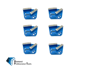 6 Pack Bolt-On Trapezoid Grinding Disc Hard Bond for Concrete Floor Grinder Tool - Picture 1 of 11
