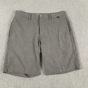 Travis Mathew Shorts Mens 32 Gray Pockets Regular Fit Polyester Stretch Chino - Picture 1 of 11