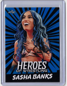 SASHA BANKS 2023 Leaf Heroes of Wrestling BLUE Parallel #8 Mercedes Wrestler WWE